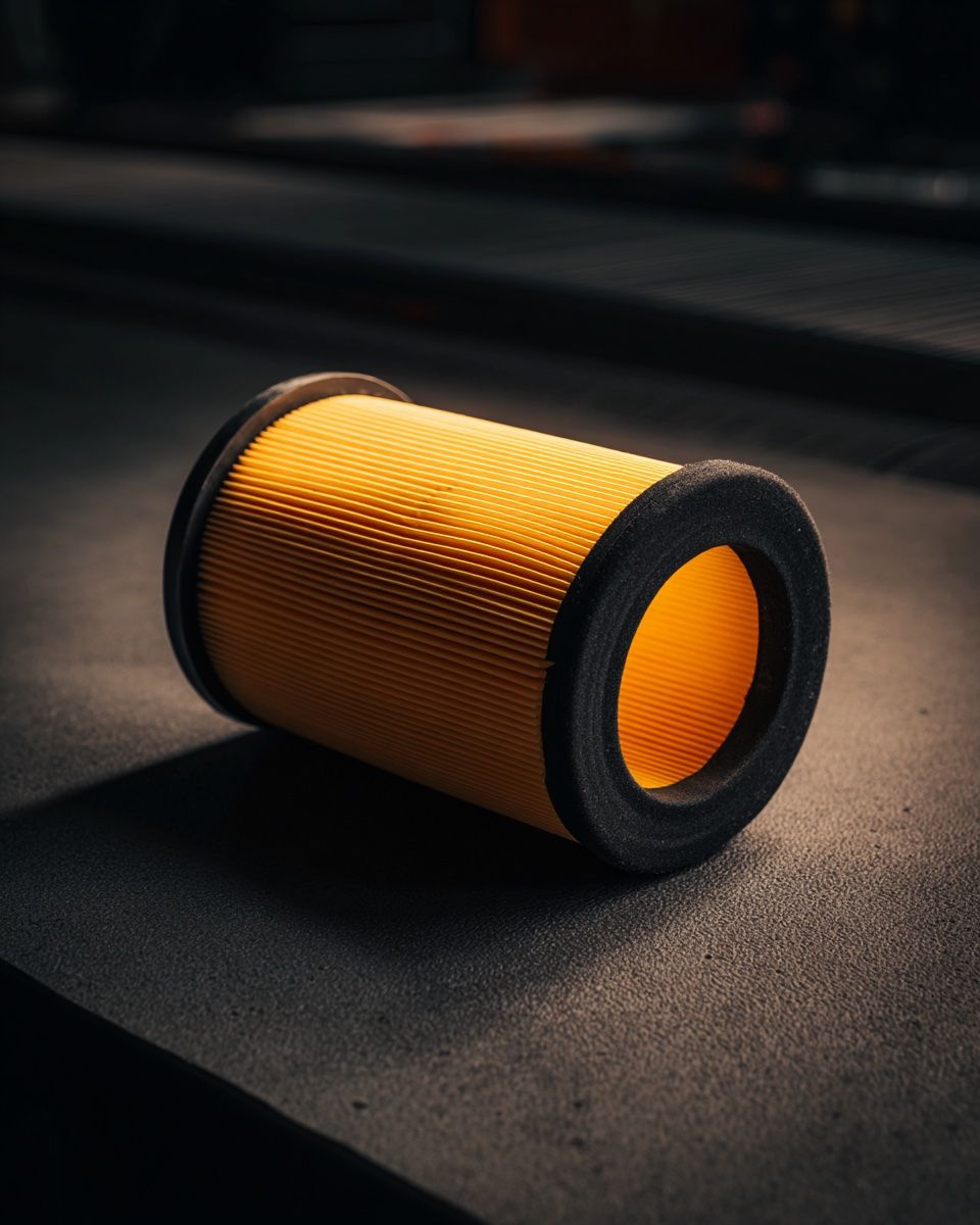 Filtr powietrza do maszyny budowlanej Caterpillar — cylindryczny wkład z żółtego papieru filtracyjnego z uszczelnieniem radialnym