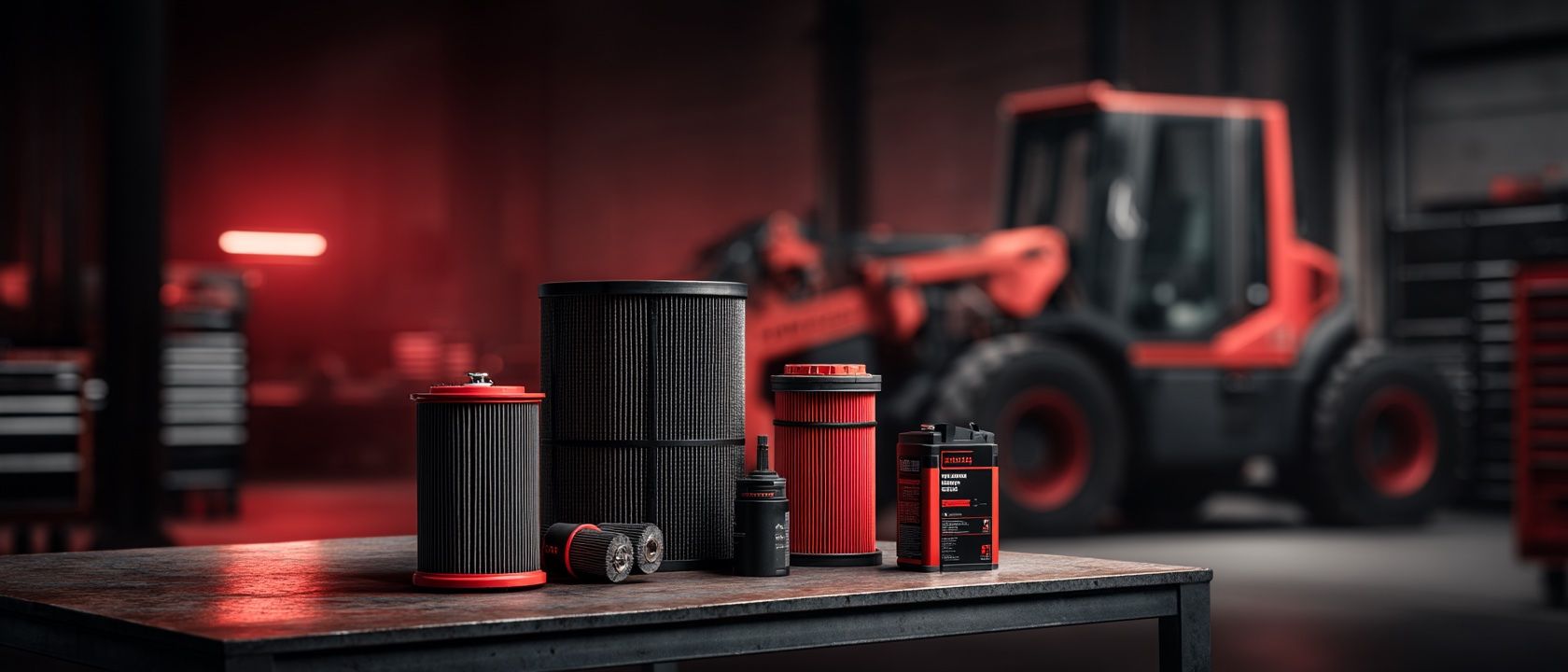 Filtry do maszyn budowlanych Manitou — zestaw filtrów przemysłowych